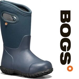 Bogs | K York Solid Navy Rain Boots | Size 4
